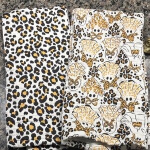 Envogue Leopard and Bow Ghost cotton gauze kitchen towels